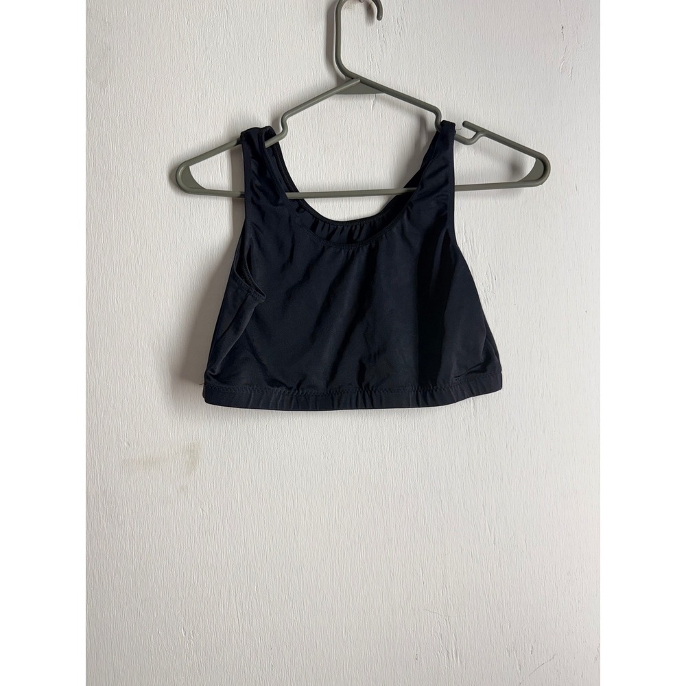 Creations by Cicci Black Dance Crop Top Sports Bra Adult Large Made in USA